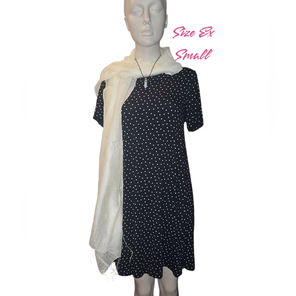 Elegant Black Polka Dot Dress